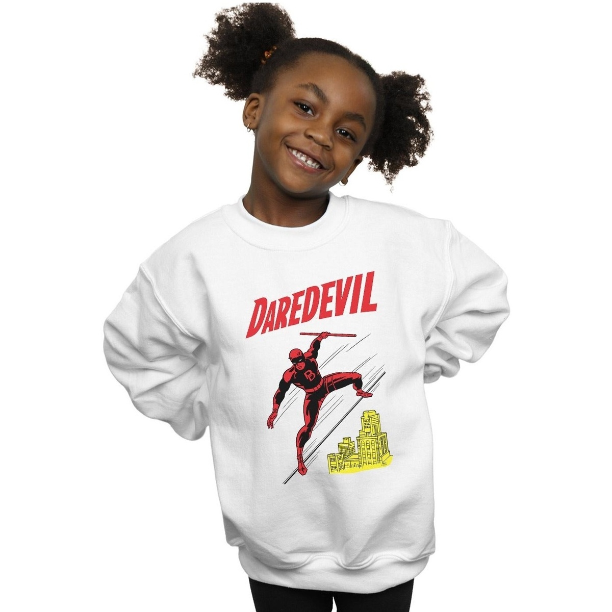 Abbigliamento Bambina Felpe Marvel Daredevil Rooftop Bianco