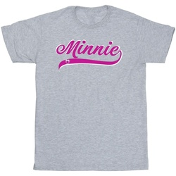 Abbigliamento Bambina T-shirts a maniche lunghe Disney Minnie Mouse Logo Grigio