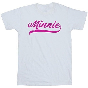 Abbigliamento Bambina T-shirts a maniche lunghe Disney Minnie Mouse Logo Bianco