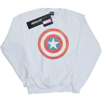 Abbigliamento Bambina Felpe Marvel Captain America Sketched Shield Bianco