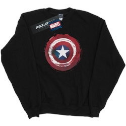 Abbigliamento Bambina Felpe Marvel Captain America Splatter Shield Nero