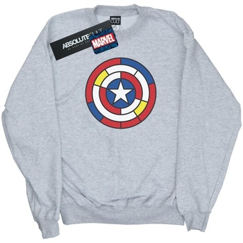 Abbigliamento Bambina Felpe Marvel Captain America Stained Glass Shield Grigio