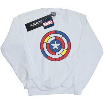 Abbigliamento Bambina Felpe Marvel Captain America Stained Glass Shield Bianco