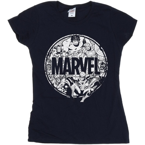 Abbigliamento Donna T-shirts a maniche lunghe Marvel Logo Character Infill Blu
