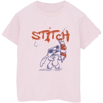 Abbigliamento Donna T-shirts a maniche lunghe Disney Lilo & Stitch Ice Cream Rosso