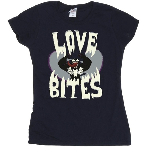Abbigliamento Donna T-shirts a maniche lunghe Marvel Venom Love Bites Blu