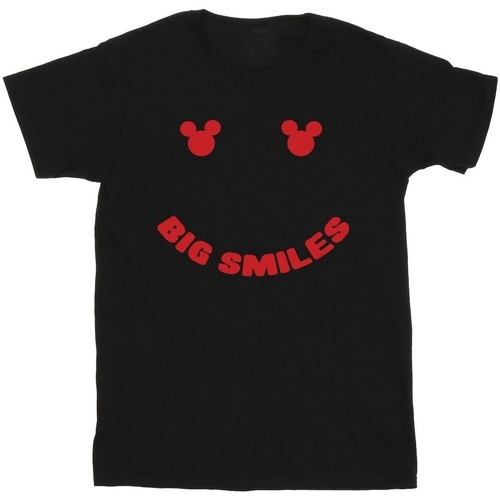 Abbigliamento Bambina T-shirts a maniche lunghe Disney Mickey Mouse Big Smile Nero
