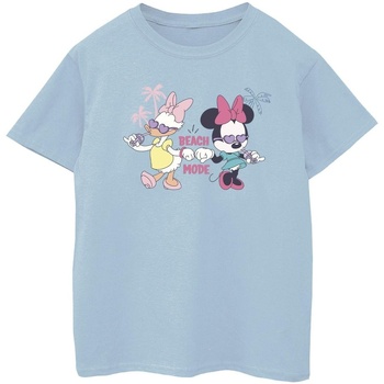 Abbigliamento Bambina T-shirts a maniche lunghe Disney Minnie Daisy Beach Mode Blu