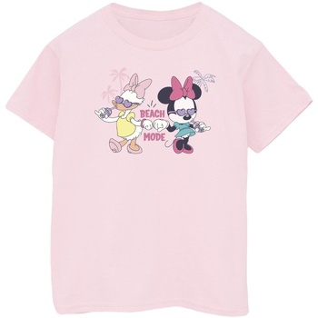 Abbigliamento Bambina T-shirts a maniche lunghe Disney Minnie Daisy Beach Mode Rosso