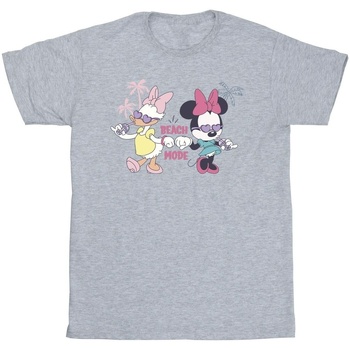 Abbigliamento Bambina T-shirts a maniche lunghe Disney Minnie Daisy Beach Mode Grigio
