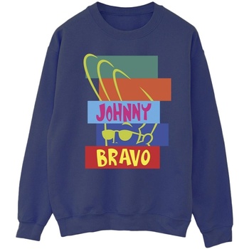 Abbigliamento Uomo Felpe Johnny Bravo Rectangle Pop Art Blu