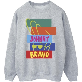Abbigliamento Uomo Felpe Johnny Bravo Rectangle Pop Art Grigio