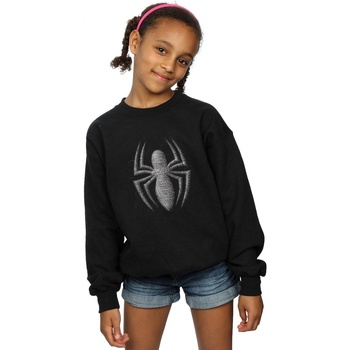 Abbigliamento Bambina Felpe Marvel Spider-Man Web Logo Nero