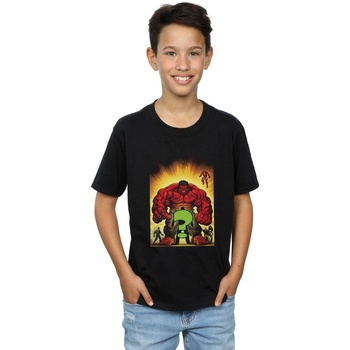 Abbigliamento Bambino T-shirt maniche corte Marvel Who Is The Red Hulk Nero