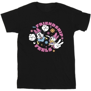 Abbigliamento Bambina T-shirts a maniche lunghe Disney Minnie Mouse Daisy Friendship Nero