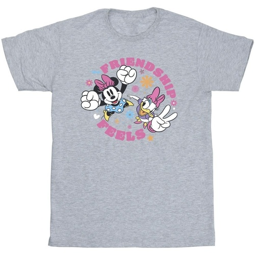 Abbigliamento Bambina T-shirts a maniche lunghe Disney Minnie Mouse Daisy Friendship Grigio