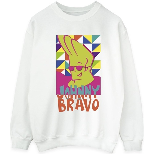 Abbigliamento Uomo Felpe Johnny Bravo Multi Triangles Pop Art Bianco
