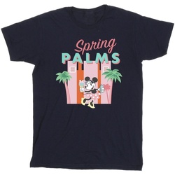 Abbigliamento Bambina T-shirts a maniche lunghe Disney Minnie Mouse Spring Palms Blu