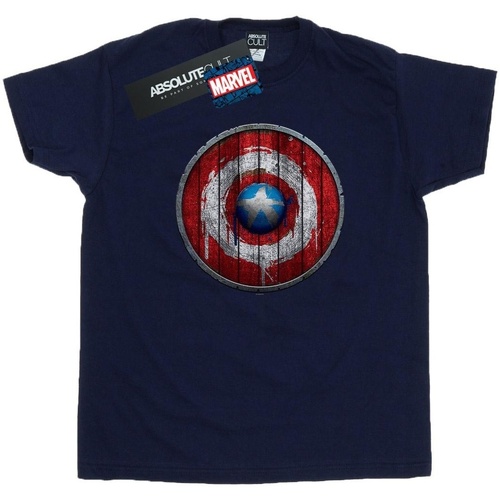 Abbigliamento Bambino T-shirt maniche corte Marvel Captain America Wooden Shield Blu