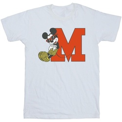 Abbigliamento Bambina T-shirts a maniche lunghe Disney Mickey Mouse Leopard Trousers Bianco
