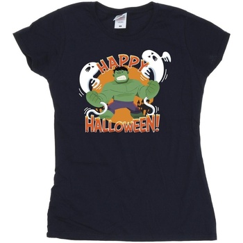 Abbigliamento Donna T-shirts a maniche lunghe Marvel Hulk Happy Halloween Blu