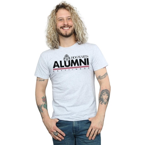 Abbigliamento Uomo T-shirts a maniche lunghe Harry Potter Hogwarts Alumni Gryffindor Grigio
