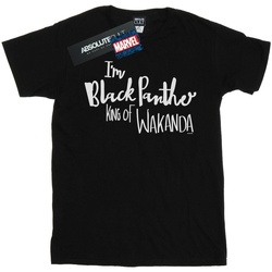 Abbigliamento Bambino T-shirt maniche corte Marvel I Am Black Panther Nero