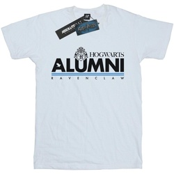 Abbigliamento Uomo T-shirts a maniche lunghe Harry Potter Hogwarts Alumni Ravenclaw Bianco