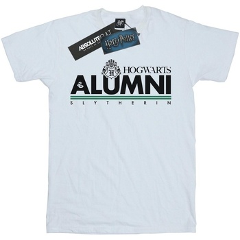 Abbigliamento Uomo T-shirts a maniche lunghe Harry Potter Hogwarts Alumni Slytherin Bianco