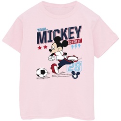 Abbigliamento Bambina T-shirts a maniche lunghe Disney Mickey Mouse Team Mickey Football Rosso