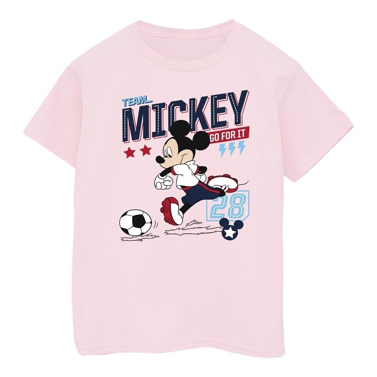 Abbigliamento Bambina T-shirts a maniche lunghe Disney Mickey Mouse Team Mickey Football Rosso