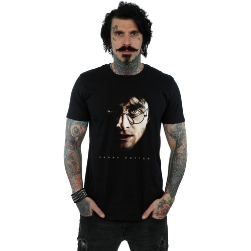 Abbigliamento Uomo T-shirts a maniche lunghe Harry Potter Dark Portrait Nero