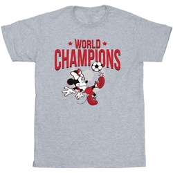 Abbigliamento Bambina T-shirts a maniche lunghe Disney Minnie Mouse World Champions Grigio