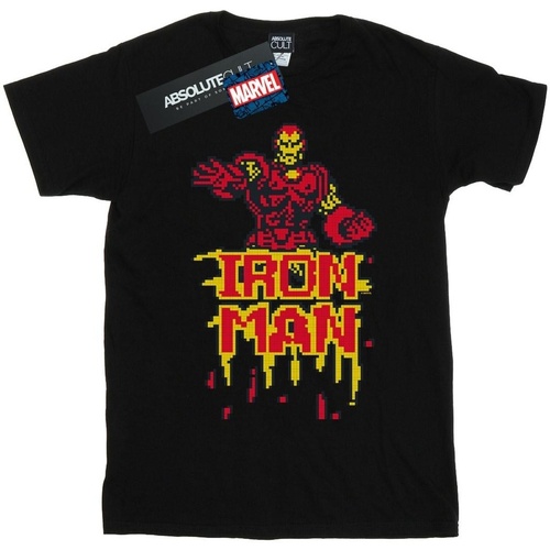 Abbigliamento Bambino T-shirt maniche corte Marvel Iron Man Pixelated Nero