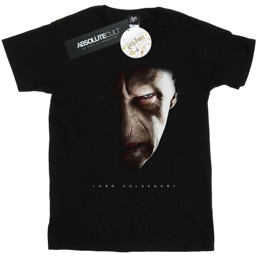 Abbigliamento Uomo T-shirts a maniche lunghe Harry Potter Lord Voldemort Portrait Nero