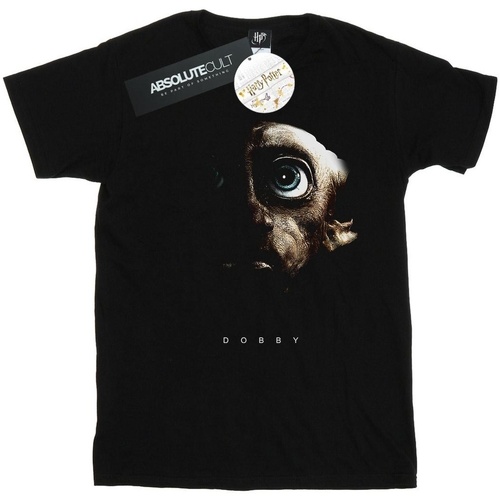 Abbigliamento Uomo T-shirts a maniche lunghe Harry Potter Dobby Portrait Nero
