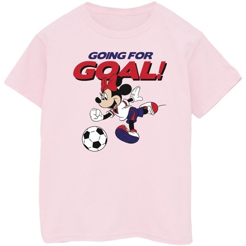 Abbigliamento Bambina T-shirts a maniche lunghe Disney Minnie Mouse Going For Goal Rosso
