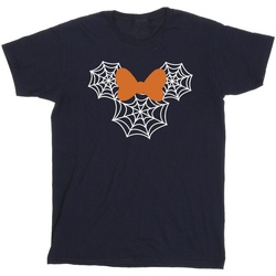 Abbigliamento Bambina T-shirts a maniche lunghe Disney Minnie Mouse Spider Web Head Blu