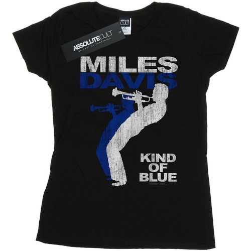 Abbigliamento Donna T-shirts a maniche lunghe Miles Davis Kind Of Blue Distressed Nero