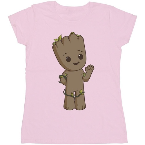 Abbigliamento Donna T-shirts a maniche lunghe Marvel I Am Groot Cute Groot Rosso