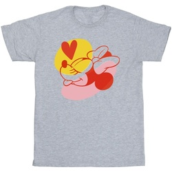 Abbigliamento Bambina T-shirts a maniche lunghe Disney Minnie Mouse Tongue Heart Grigio