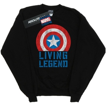 Abbigliamento Bambina Felpe Marvel Captain America Living Legend Nero