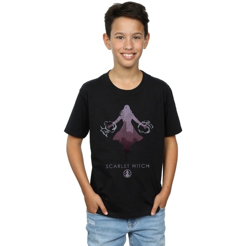 Abbigliamento Bambino T-shirt maniche corte Marvel Scarlet Witch Silhouette Nero