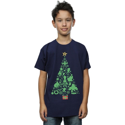 Abbigliamento Bambino T-shirt maniche corte Marvel Avengers Christmas Tree Blu
