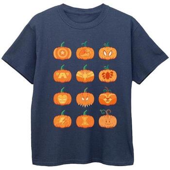 Abbigliamento Bambino T-shirt maniche corte Marvel Avengers Halloween Pumpkin Blu
