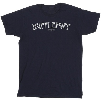 Abbigliamento Uomo T-shirts a maniche lunghe Harry Potter Hufflepuff Logo Blu