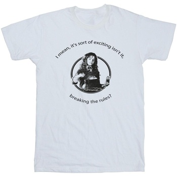 Abbigliamento Uomo T-shirts a maniche lunghe Harry Potter Hermione Breaking The Rules Bianco