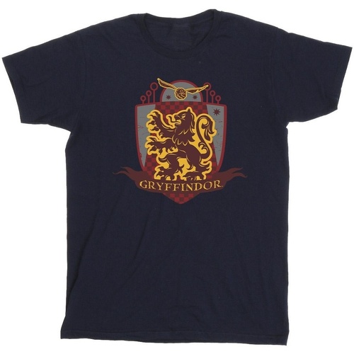 Abbigliamento Uomo T-shirts a maniche lunghe Harry Potter Gryffindor Chest Badge Blu