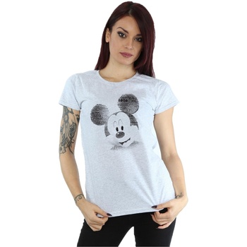 Abbigliamento Donna T-shirts a maniche lunghe Disney Mickey Mouse Text Face Grigio