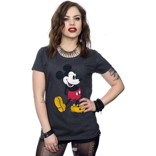 Abbigliamento Donna T-shirts a maniche lunghe Disney Mickey Mouse Classic Kick Grigio